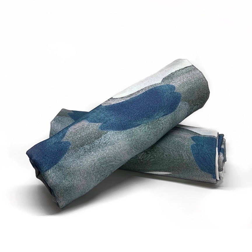 Melanin "Better Than Cotton" Head Wrap (Blue Wave) - melaninhaircare